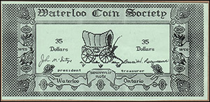 W.C.S. 35th Anniversary Currency, Prototype 4, Back