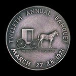 1971 Banquet Medal Silver Reverse