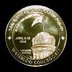 2016 O.N.A. / W.C.S. Convention Medal Brass Reverse
