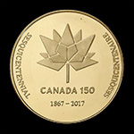 2017 Canada 150 Medal Brass Reverse