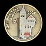 2026 Galt Fire Hall Antiqued Brass Reverse