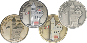 W.C.S. 2026 Galt Fire Hall Medal Premium Set of Four